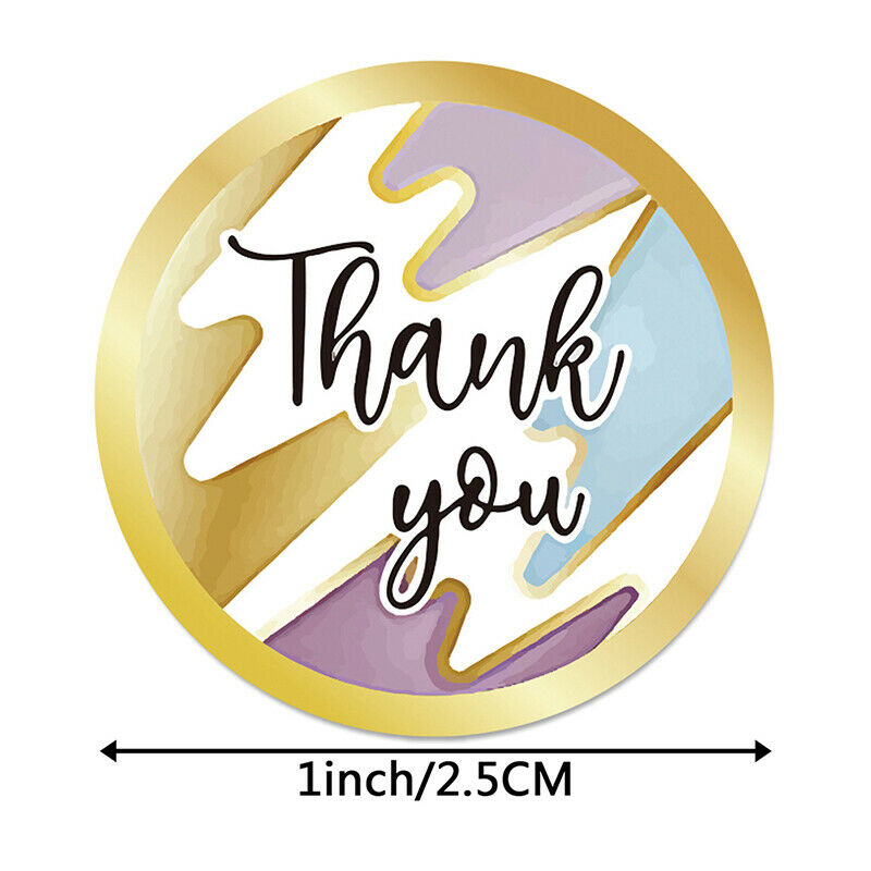 500pcs/roll Thank You Stickers Business Order Labels Envelope Se.l8