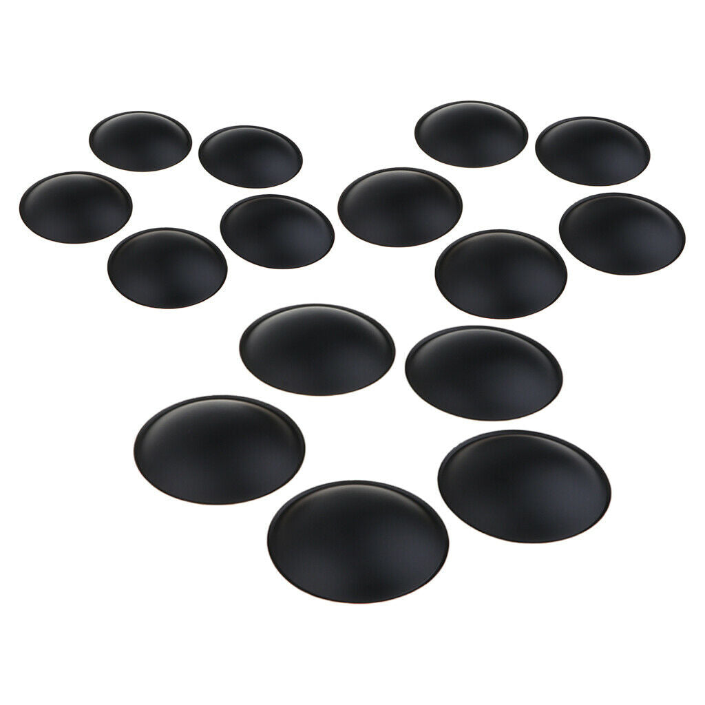 15 Pack Bass Speaker Dome Dust   Cone Cover with Good Shock/Buffer, Black