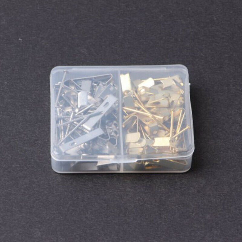 80pcs Steel Metal Picture Photo Oil Painting Frame Hard Wood Solid Wall Hook NC