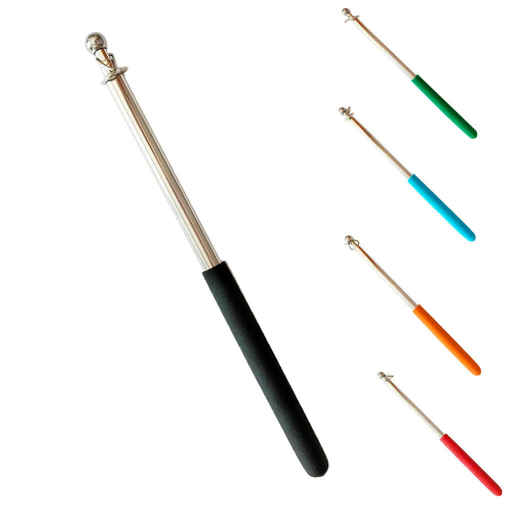 Extendable Stainless Steel Flagpole Telescopic Guide Pole Carp Flagpole 1m