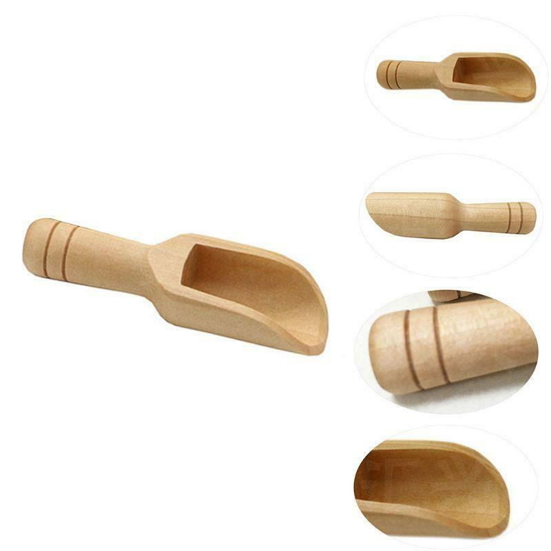 Wood Small Little Mini Wooden Spoon Scoop Salt Sugar Condiment Cooking Tools