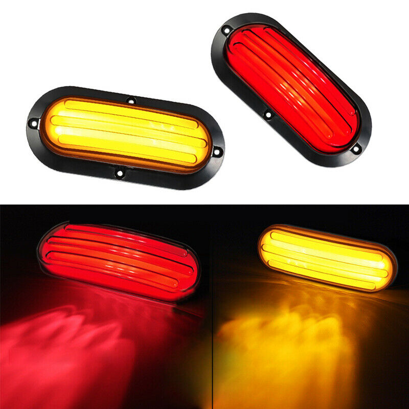 2X 74LED Car Turn Reverse Heavy Truck Tail Lamp Stop Rear Brake Light Red&Yellow