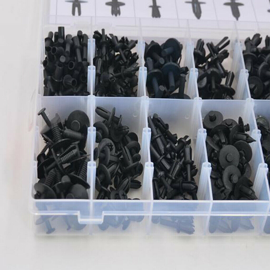 350 Pack Mixed Car Body Push Pin Rivet Fasteners Door Hood Fender Fastener