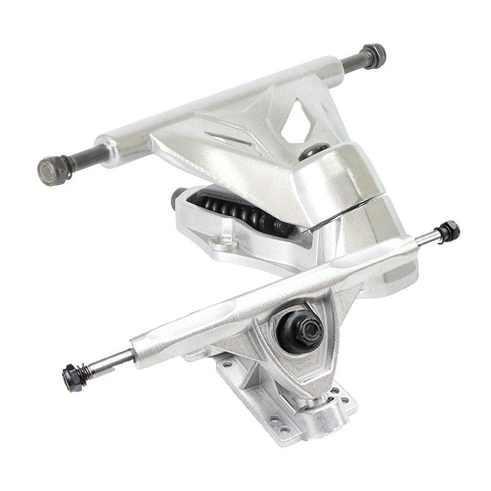 2Pieces Skateboard Trucks 6inches Longboard Truck 3mm Rise Pads Replacement
