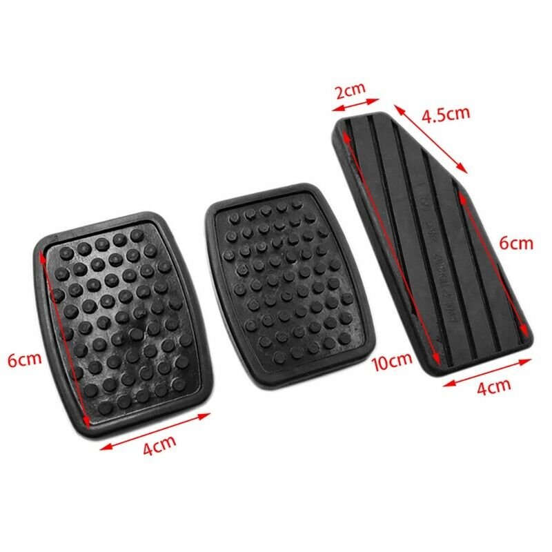 3PCS Car Accelerator Clutch Brake Pedal Rubber Pad Pedal Cover Kit for Suzuki S7