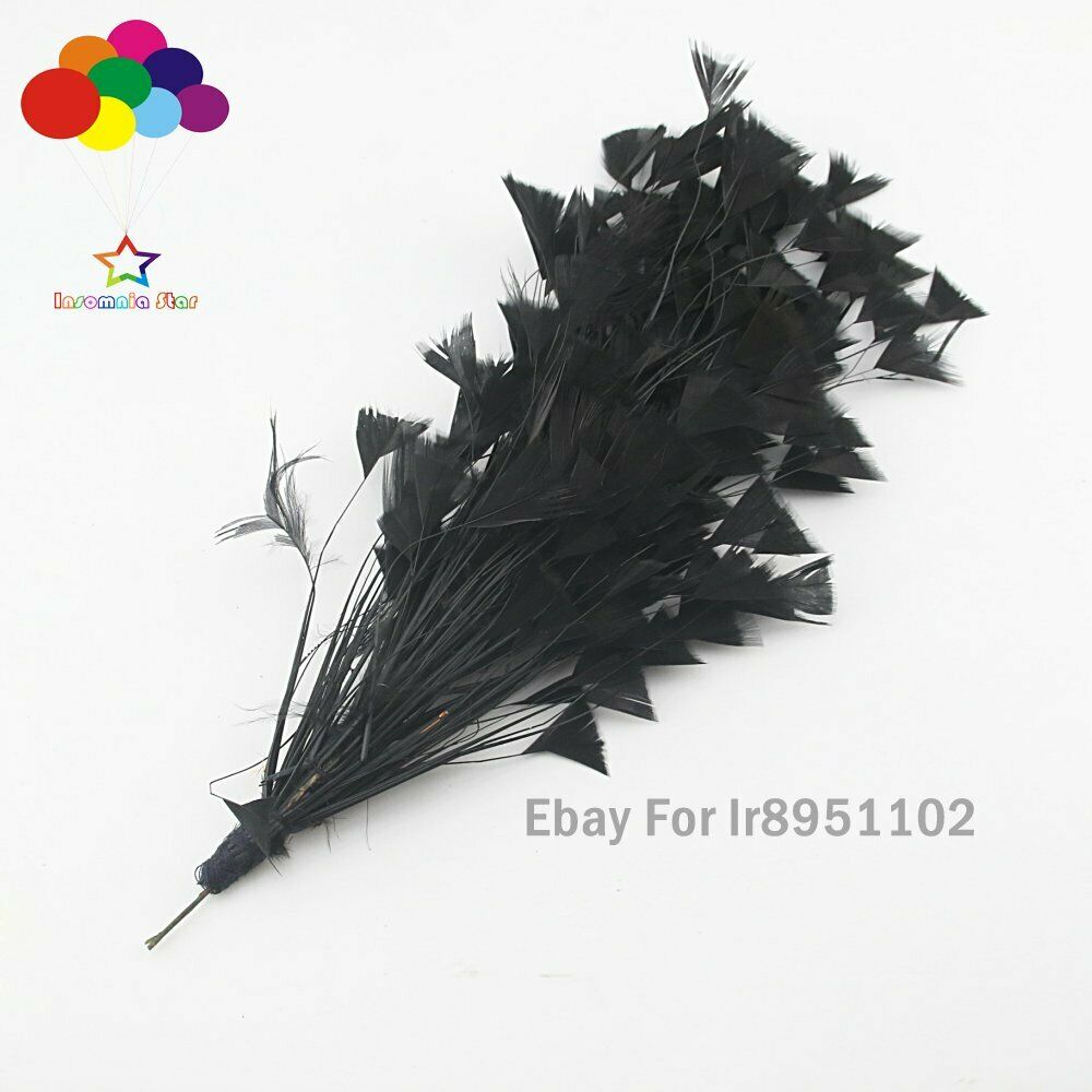 Black 1 Pcs 30 CM Turkey Feathers for DIY Jewelry Wedding Party Craft Decoration