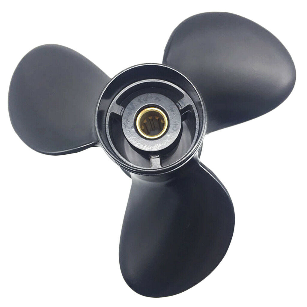 1 X Black Boat Propeller Stainless Steel Outboard Propeller