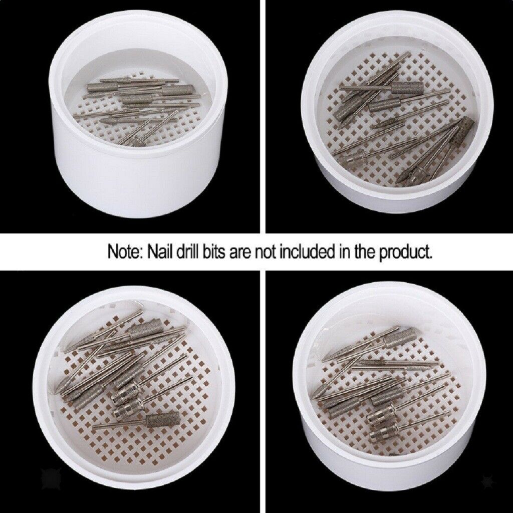 Nail Art Tools Sterilizer Box Manicure Drill Bits Salon Disinfection Case