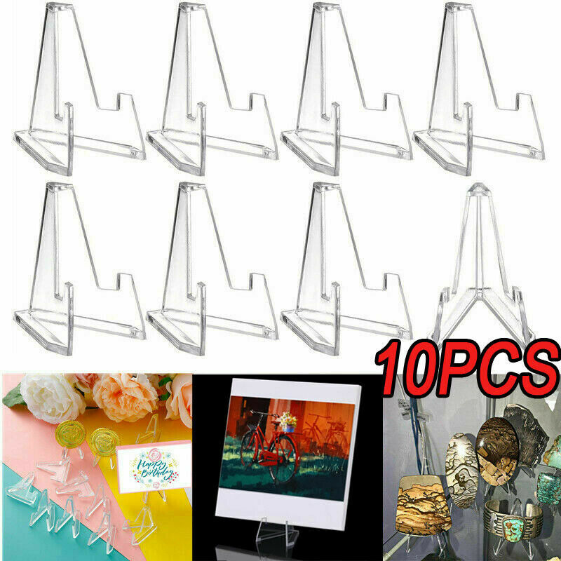 10PCS Card Stand Graded Cards Display Stand Coins Small Box Paper Clip Holder US