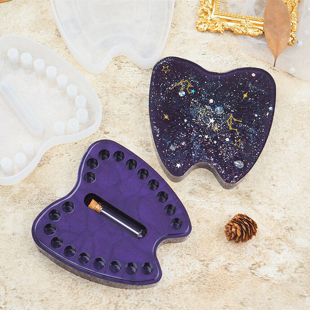 Storage Box Epoxy Casting Silicone Mold Teeth Lanugo Memorial Case Container DIY