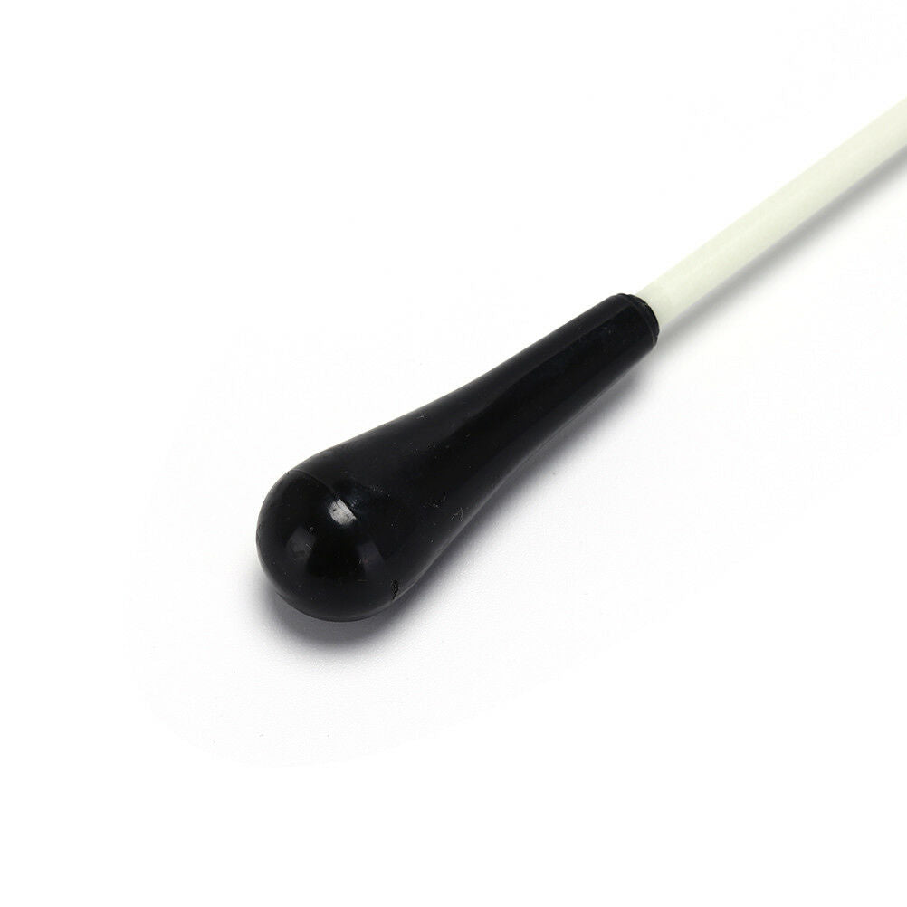 1pc Black ABS Handle Musical Music Conductor Baton Gift White 39CM lengthDDAU