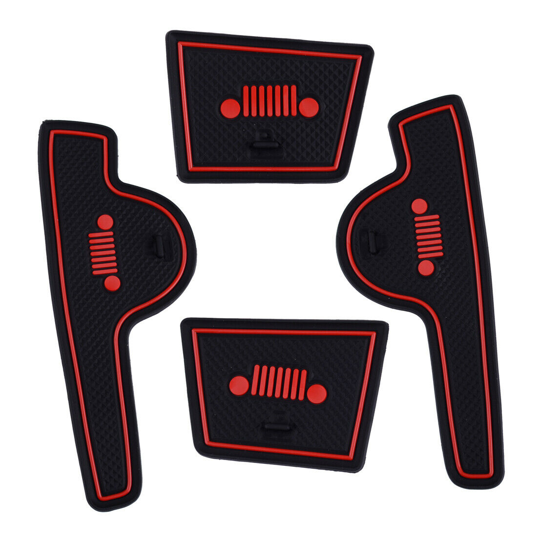 Door Gate Slot Mats Rubber Cup Holder Non-slip Pad fit for Jeep Renegade New Atn