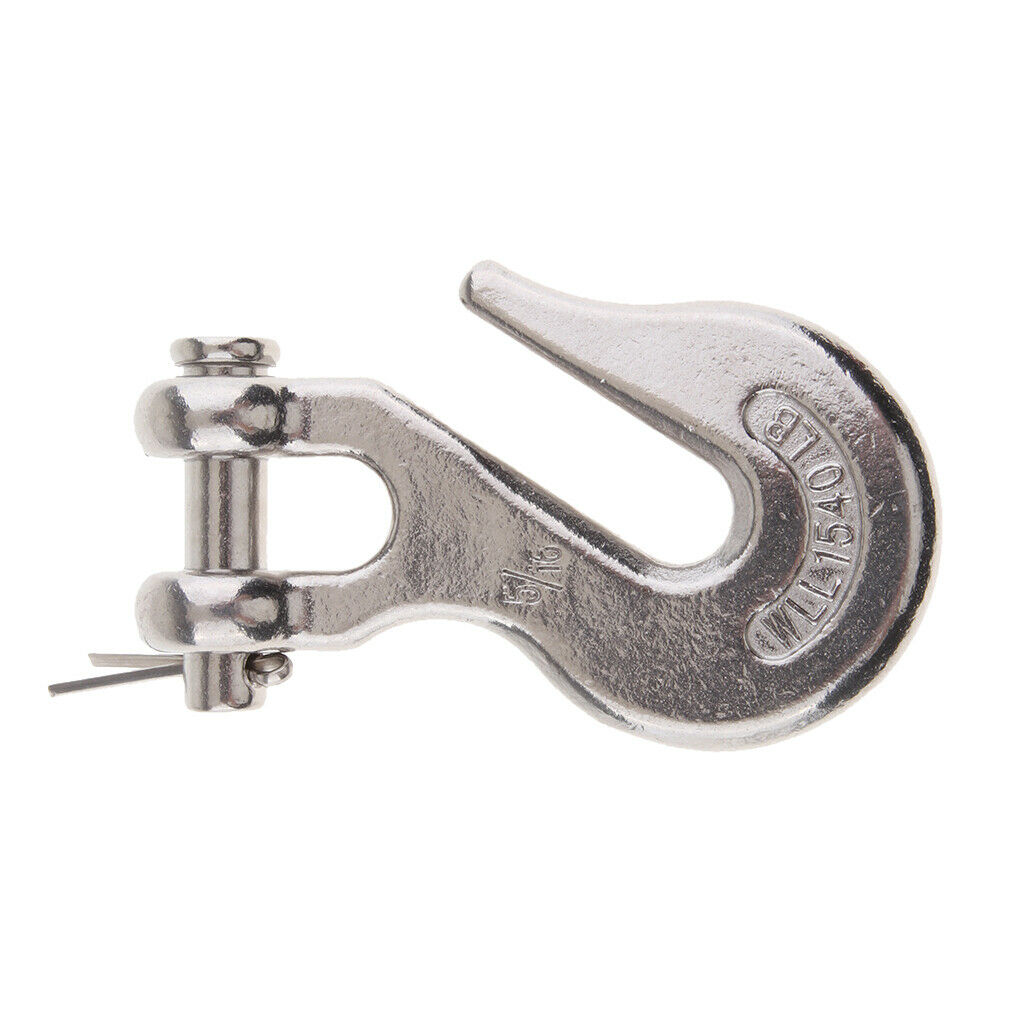 316 Stainless Steel Clevis Grab Hook Rigging Tow Winch Equipment (5/16 Inch)