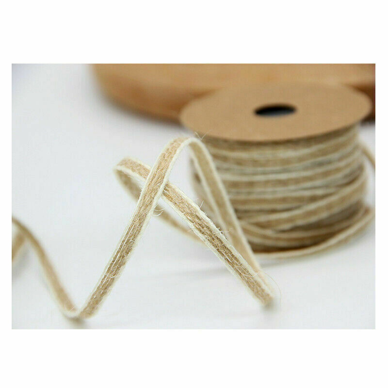 1PC Natural Jute Ribbon Twine Rope String 10m/Roll DIY Craft Burlap Wraps