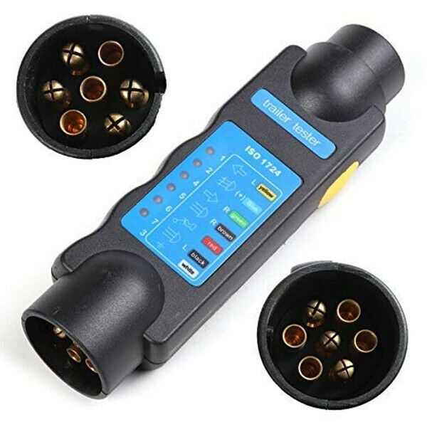 7 Pin Car Truck Trailer Plug Socket Tester Wi Circuit Light Test Tool F5T3