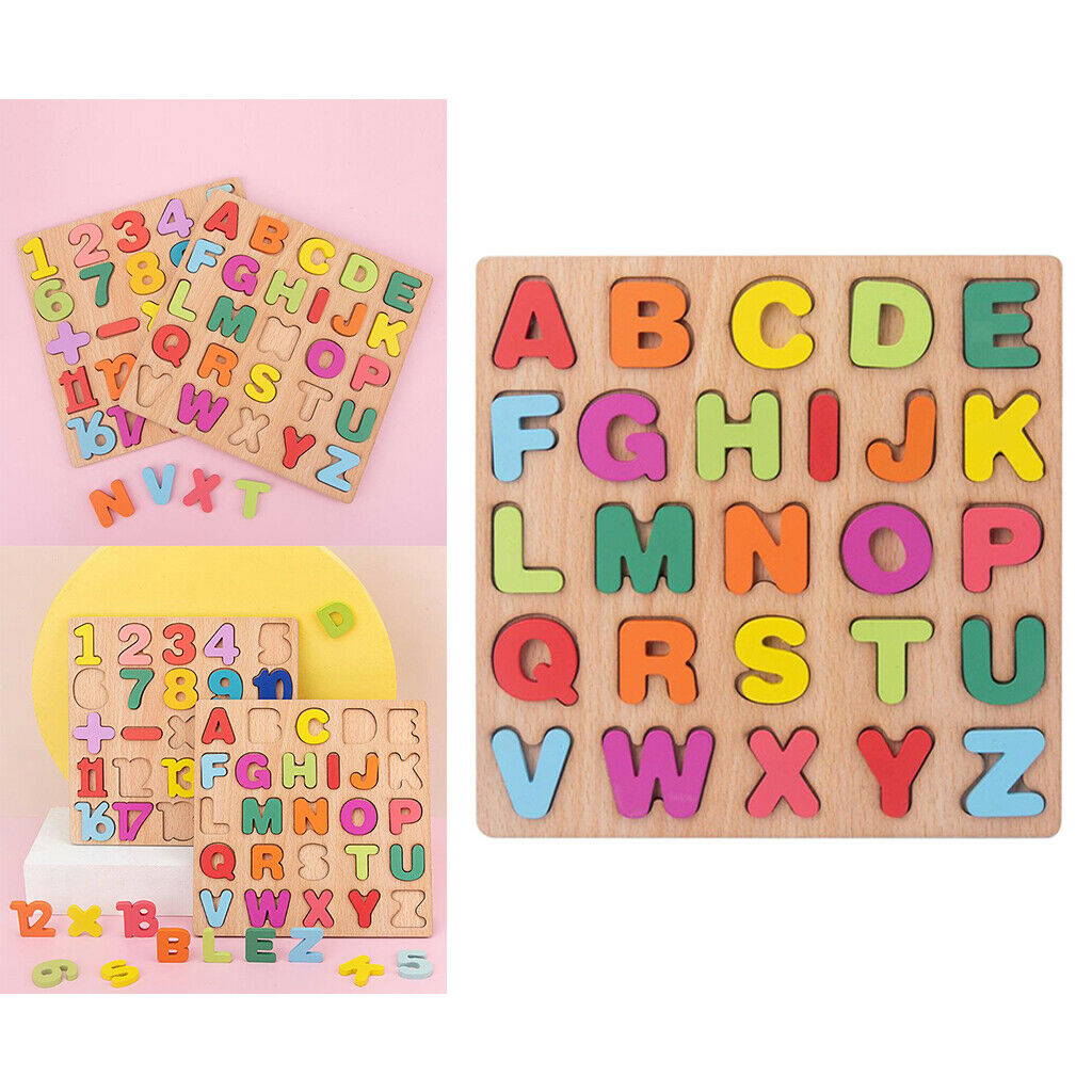 Colorful Alphabet Letter Puzzle Board Educational Motor Skill Toys Gift
