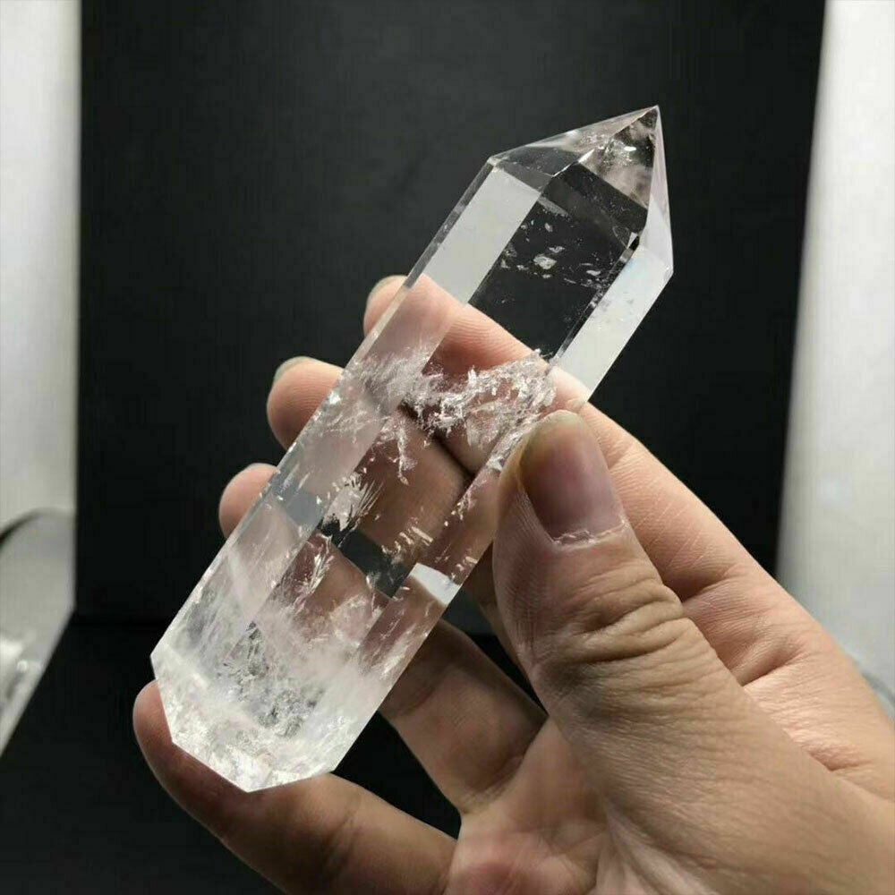 Natural Clear Quartz Crystal Healing Mineral Specimen Stone Wand Reiki 6-7cm HOT