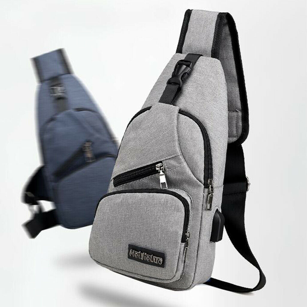 2x Mens Sling Backpack Water Resistant Shoulder Chest Crossbody Sling Bag