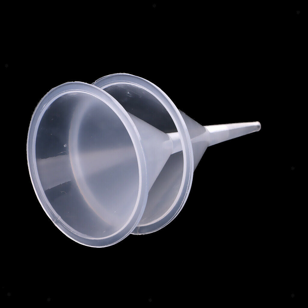 30PC Mini Funnels Dia. 3mm Filling Funnel Narrow Neck for Liquid Oil Plastic