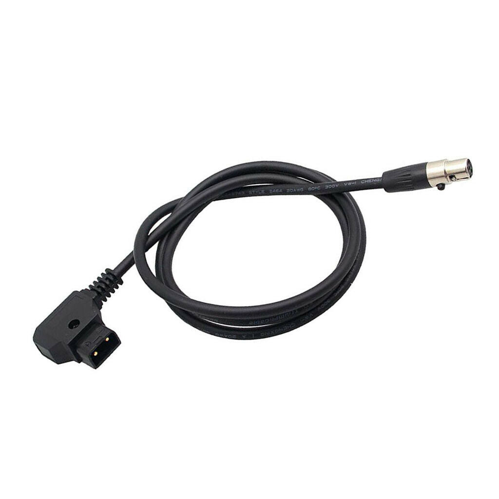 3x D-tap to Mini XLR 4 Pin Female Power Cable Adapter for TV Logic Monitor