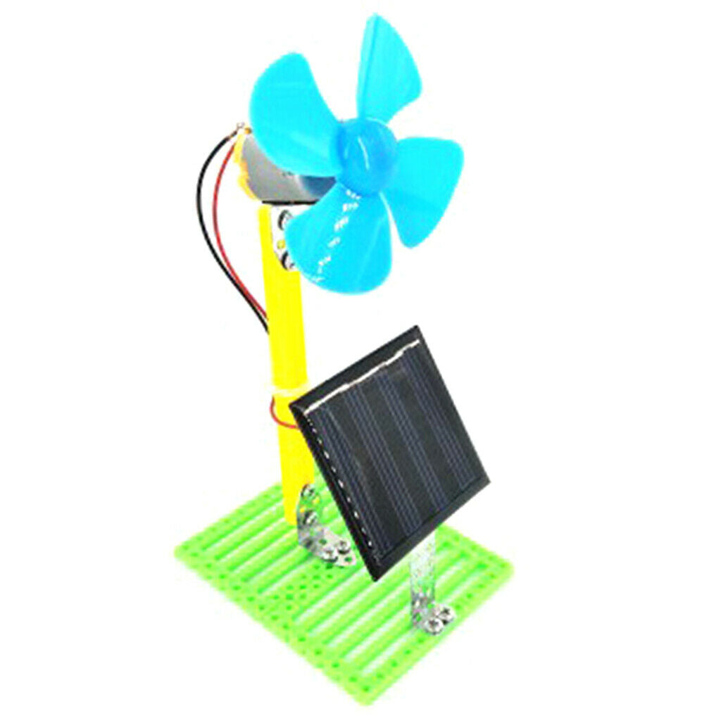 Novel Solar Powered Electric Fans DIY Physics Motor Circuit Device Kit Science