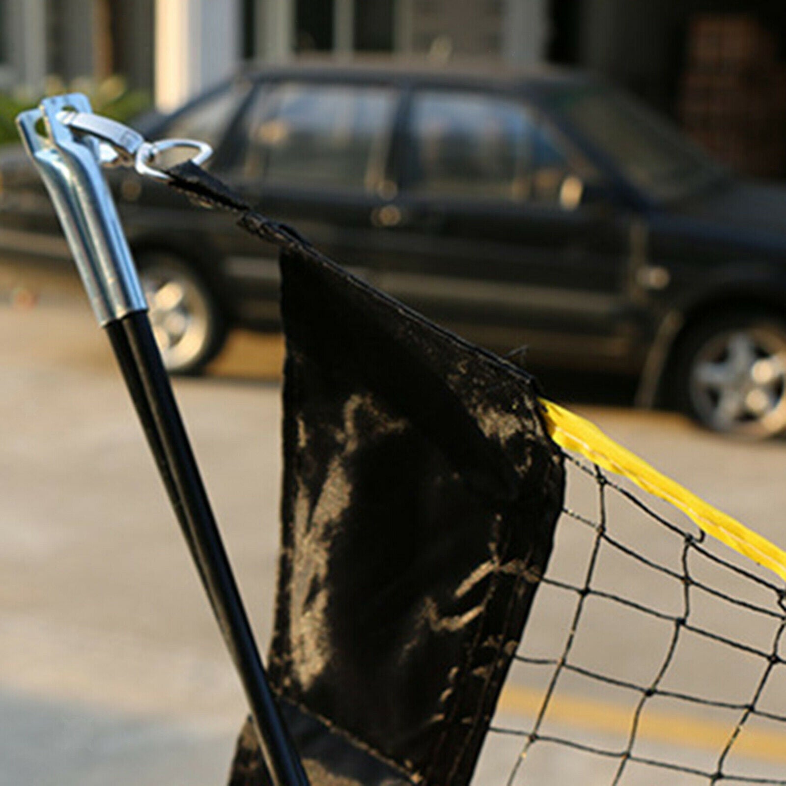 Portable Badminton Net Set with Carry Bag Folding for Pickleball Court Yard
