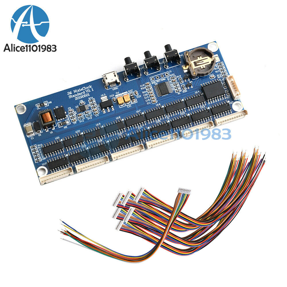 Micro USB tube glow tube clock kit IN14 QS30 IN12 Universal PCBA