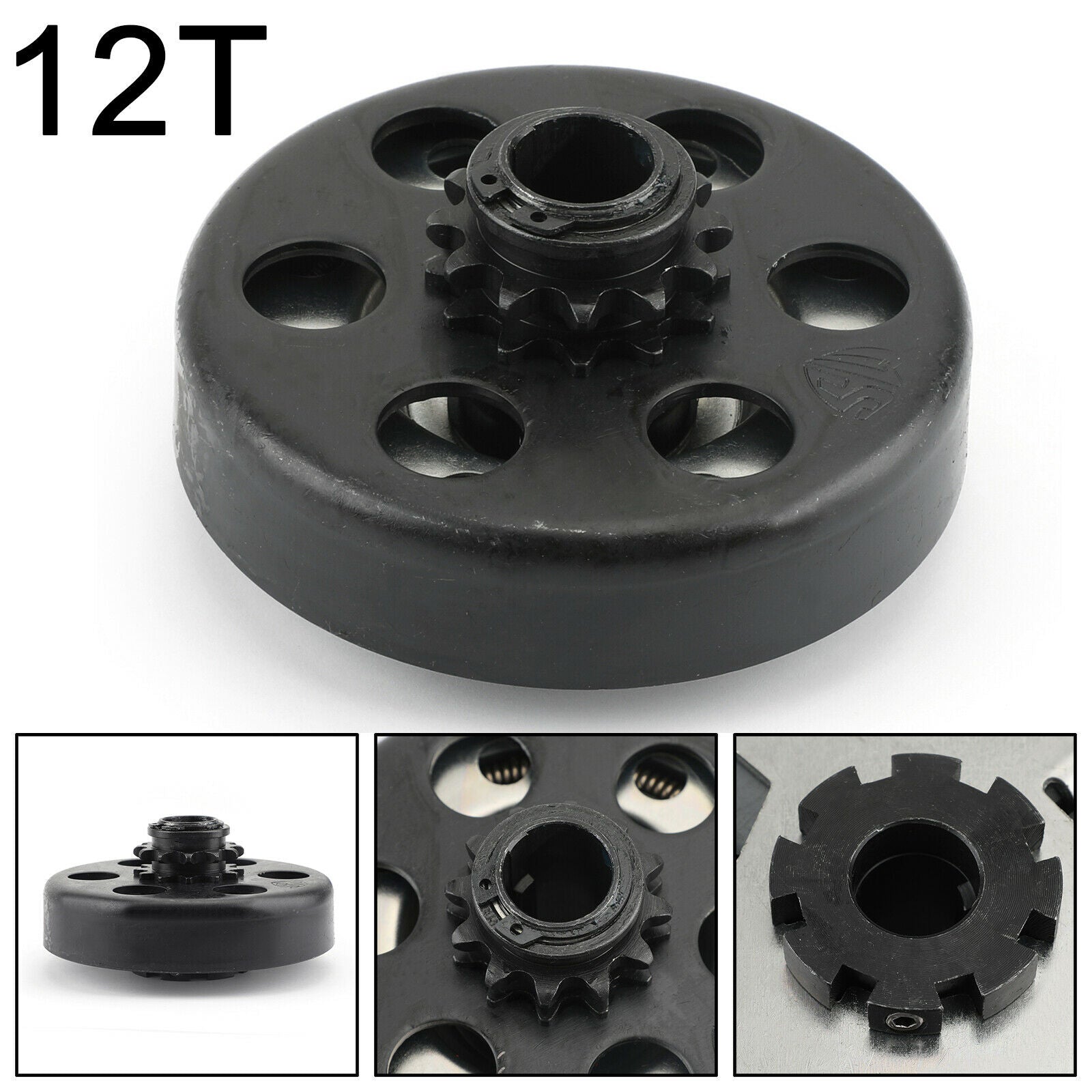 Race Go Kart Mini Pit Bike Clutch 3/4 Bore 12 Tooth Sprocket Cart CA AF6