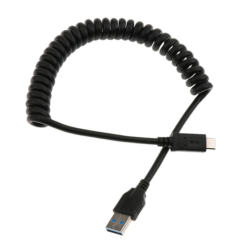 1 piece USB 3.0 to Type C Extension Coiled Cable Usb 3.0 Male to Usb C