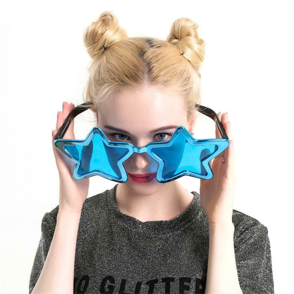 Star Shaped Sunglasses Costume Accessory - Blue