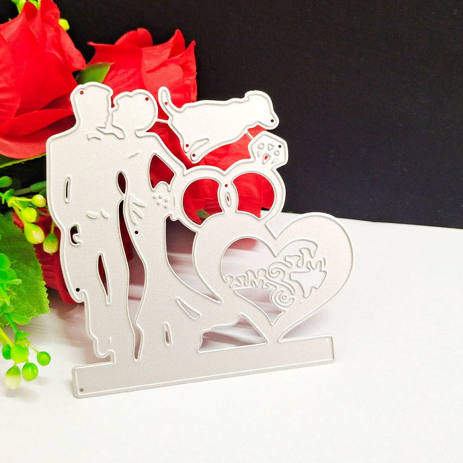 Couples Wedding Metal Stencil Cutting Dies Scrapbooking Craft Stamping Template
