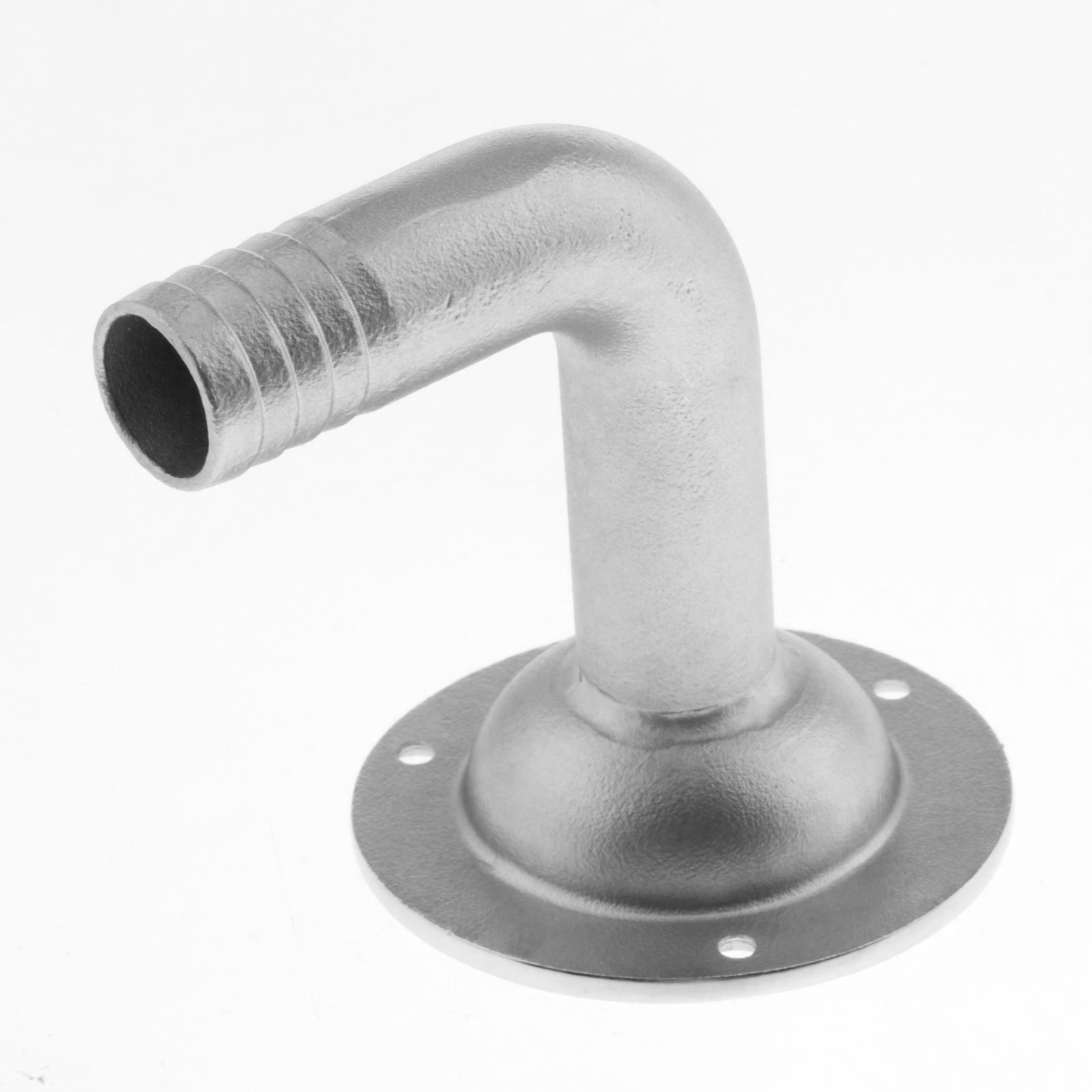 Marine Grade Stainless Steel Deck Floor Drain 90 Deg Boat Ship 3/4Inches