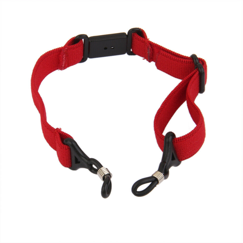 Elastic Nylon Sport Glasses Eyewear Sunglasses Cord Anti Slip Holder Red