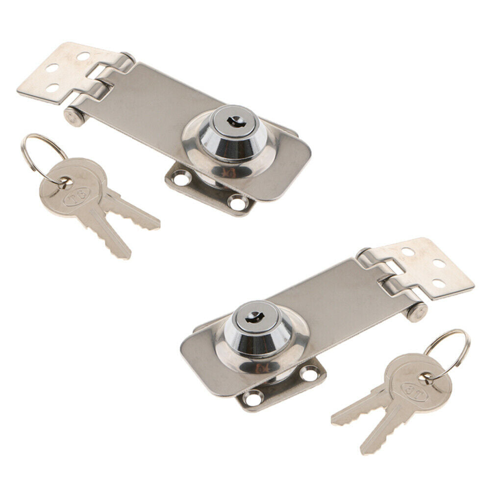 2pcs Hasp Lock 316 Stainless steel Safety lock Marine Hardware Boat Parts