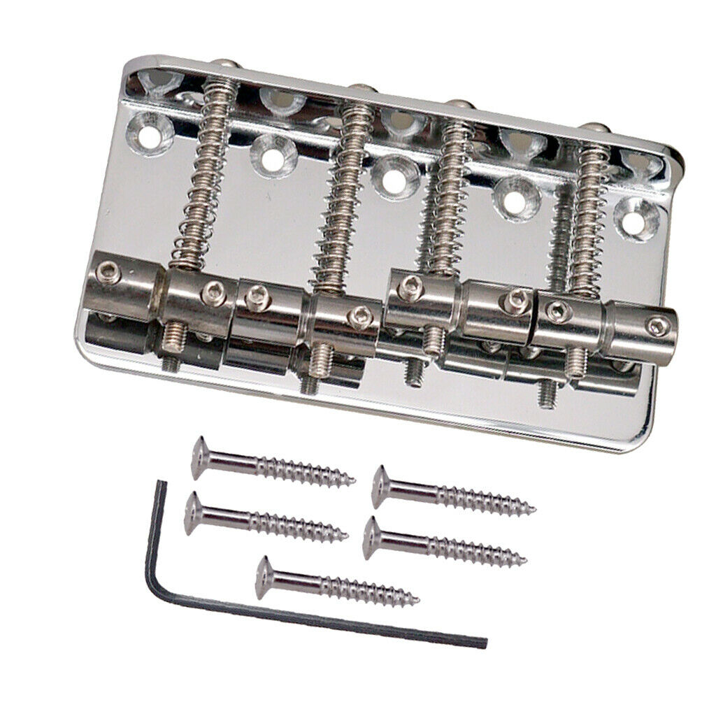 1 set of 4-string electric bass bridge spare parts for your old and dirty ones