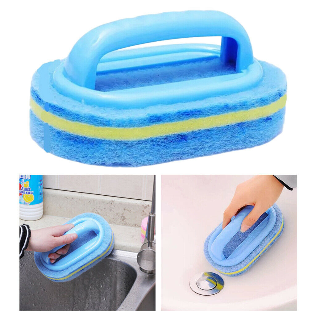 Sponge Brush Sponge Cleaning Brush with Handle Bathtub Home Cleaning Tool