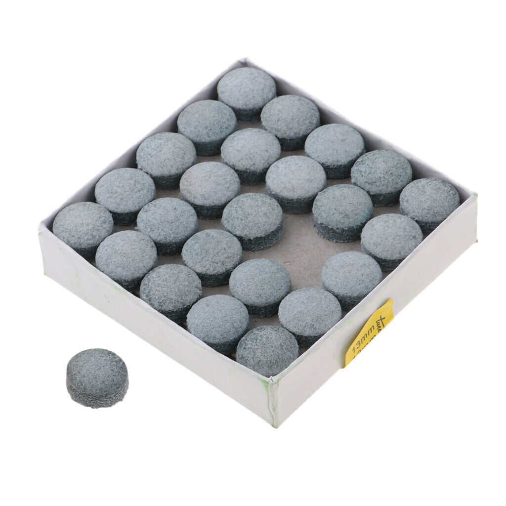 50pc / Box   Billiard   Snooker   Pool   Leather   Cue   Tip   Replacement