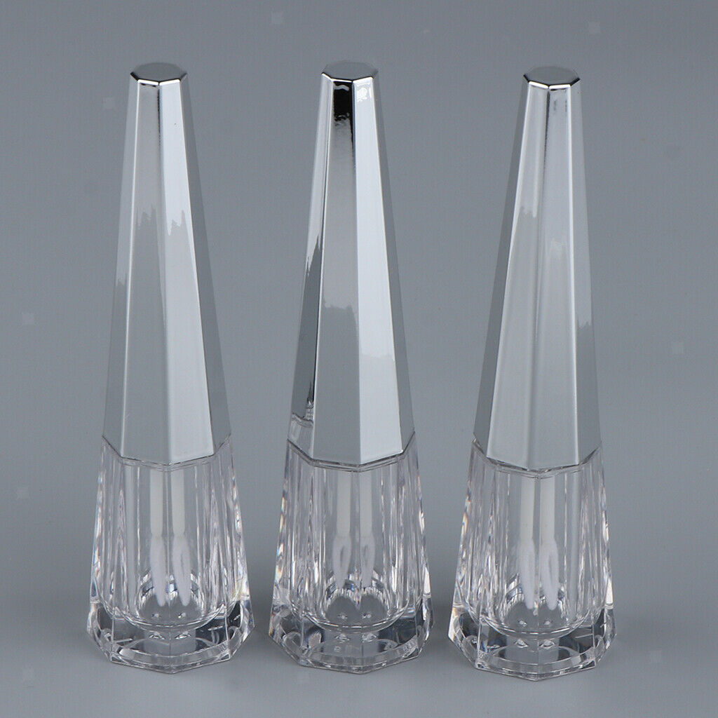 3x Clear Empty 6ml Lip Gloss Balm Tubes Bottles Conical DIY Makeup Container