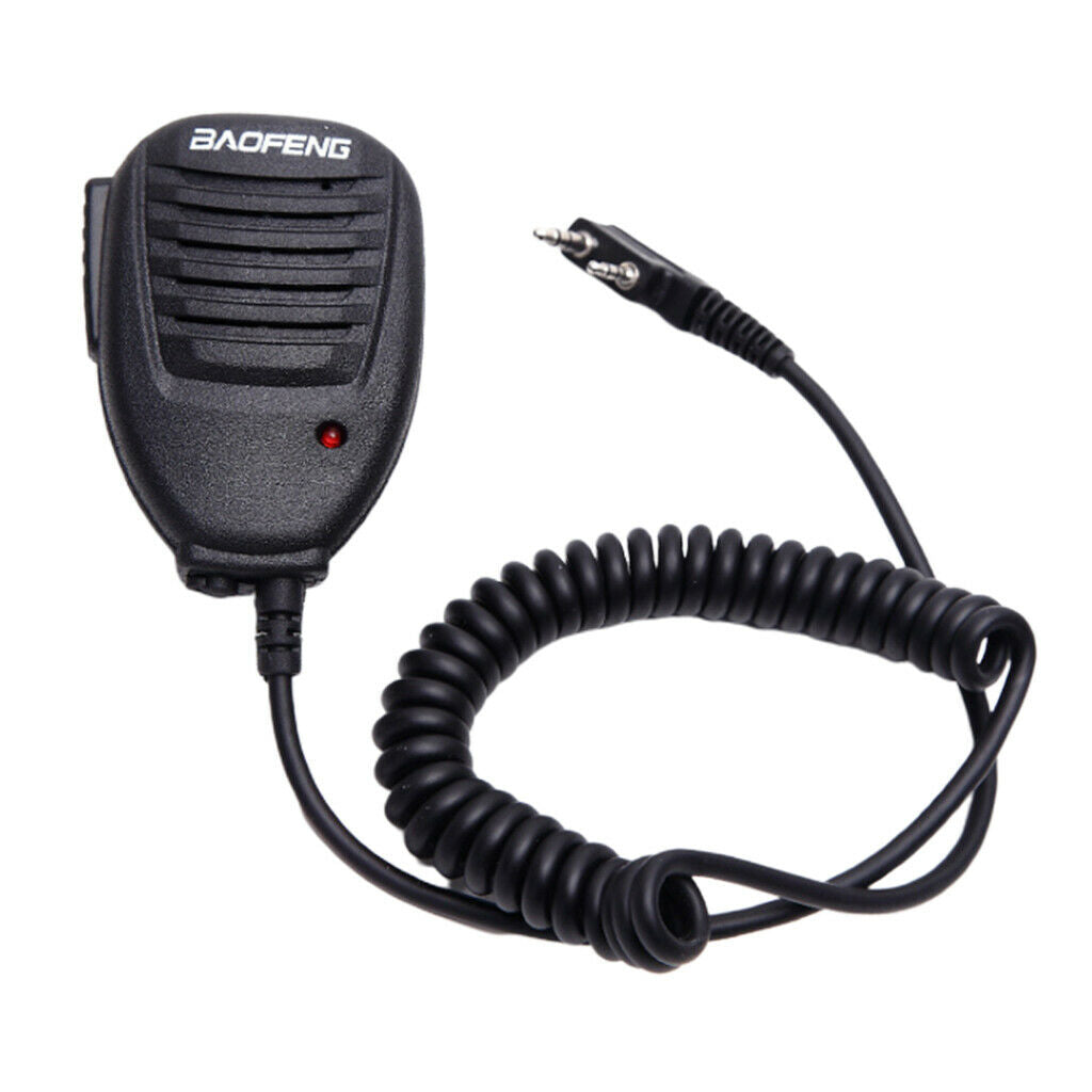 2x Compact Shoulder Handheld Speaker Mic with Reinforced Cable for Baofeng