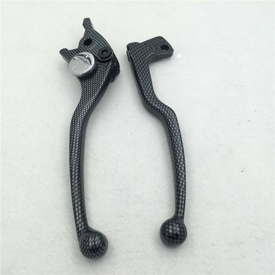 1 Pair Carbon Brake Clutch Hand Levers For Suzuki Gsxr 600 750 Katana 750F Sv650