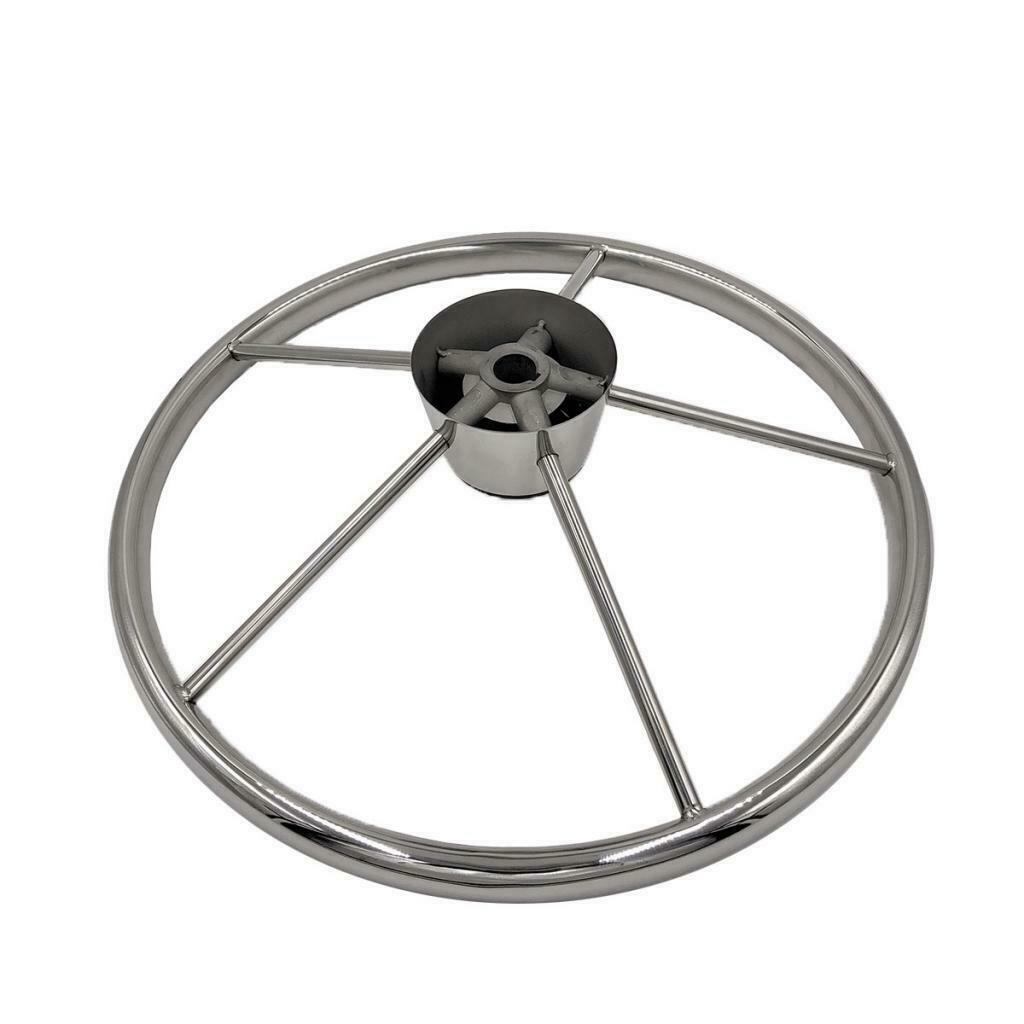 13-1/2Inch 5Spoke Stainless Steel Boat Steering Wheel Style Marine