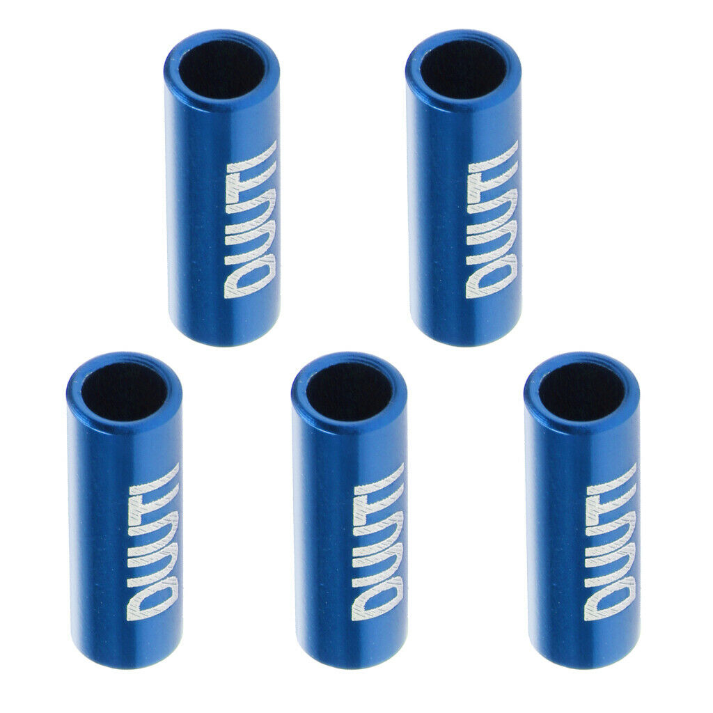 5PC 4mm Alloy Bike Bicycle Brake Shift Housing Line Ferrules End Caps Blue