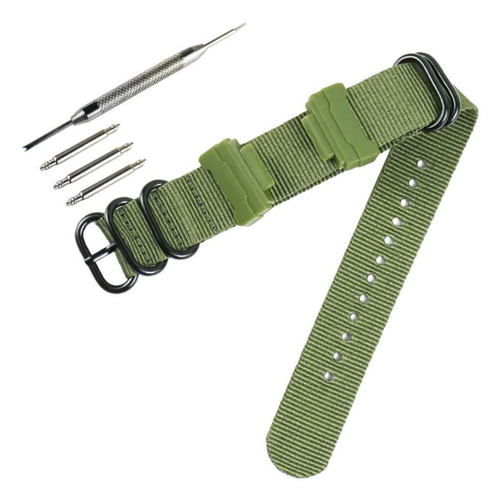 Multi Color Watch Band Wrist Watch Strap Link Connector 14mm Solider Green