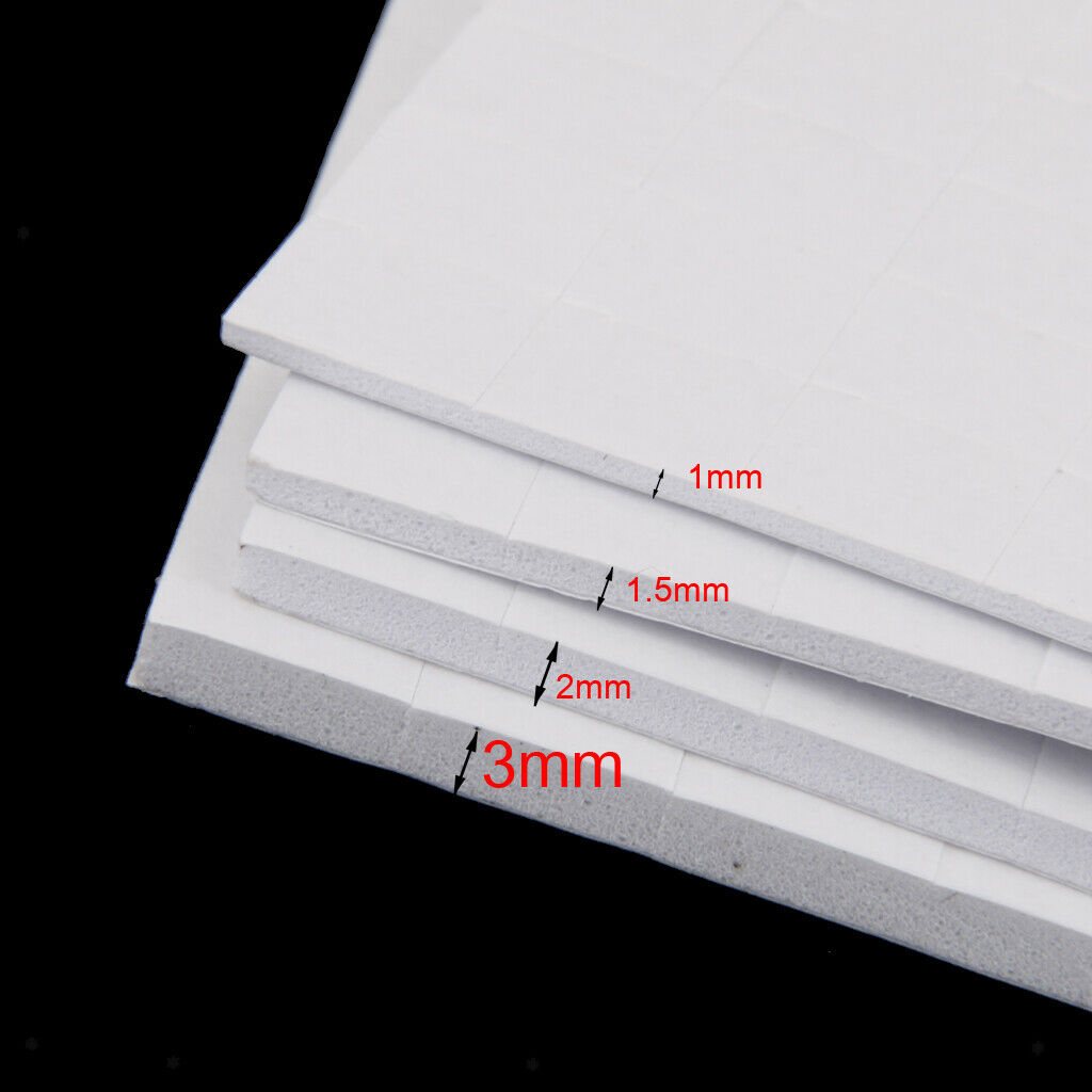 24 Sheets Double Sided Self Adhesive Foam Pads Squares for DIY Art Craft 2mm