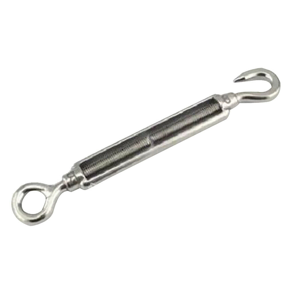 Set of 2 Stainless Steel Hook Eye Turnbuckle Wire Tension Adjusters 97mm