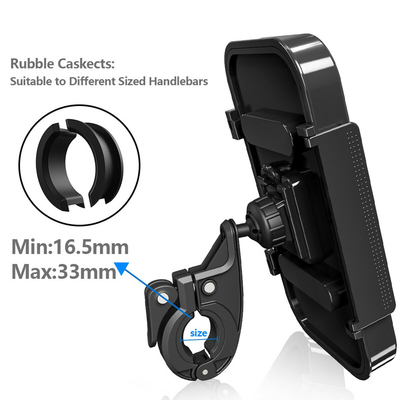 Waterproof Bicycle Motorcycle Handlebar Smart Phone Holder Case Shockproof