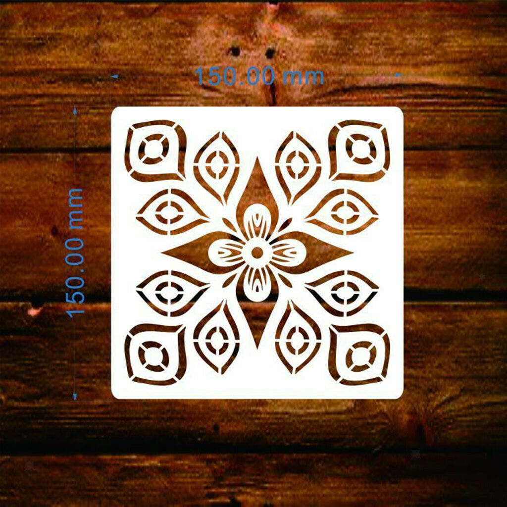 16 Pieces Wall Painting Template Embossing Reusable Mandala Template Sets