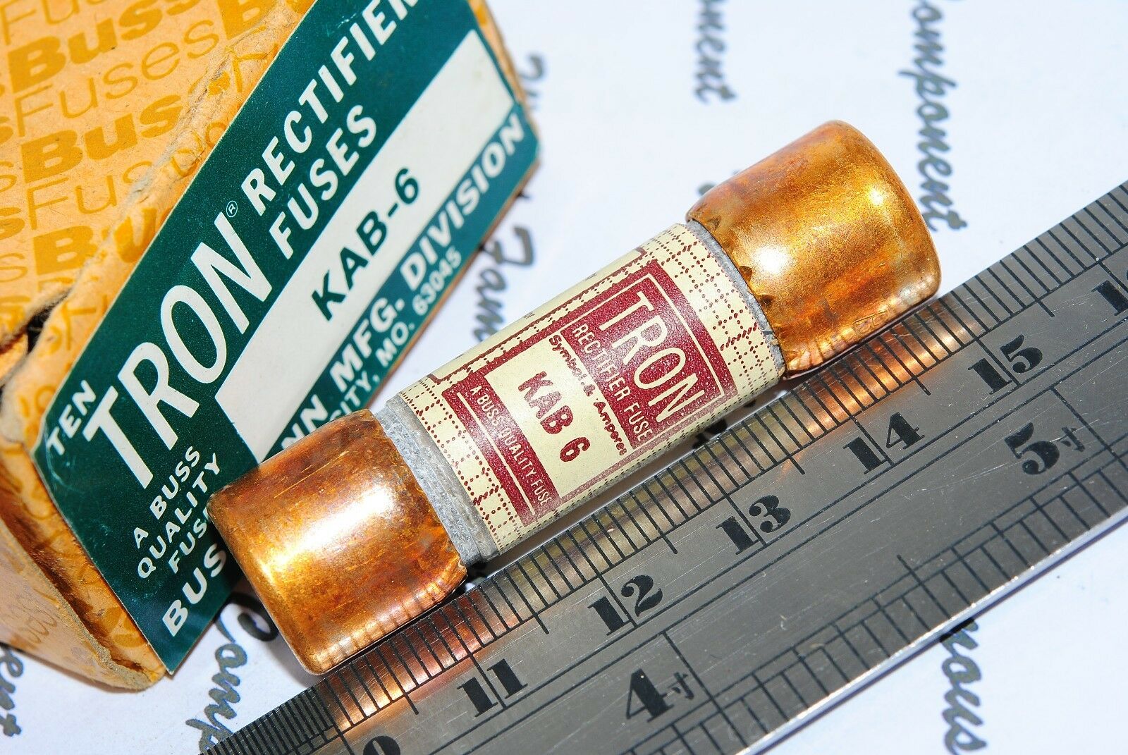 1pcs - BUSSMANN KAB-6 6A 6Amp TRON Rectifier Fuse
