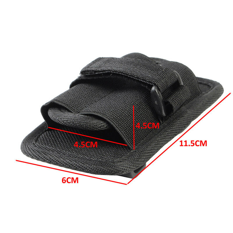 Rotatable Clip Flashlight Pouch Holster Torch Case Belt Cover Portable