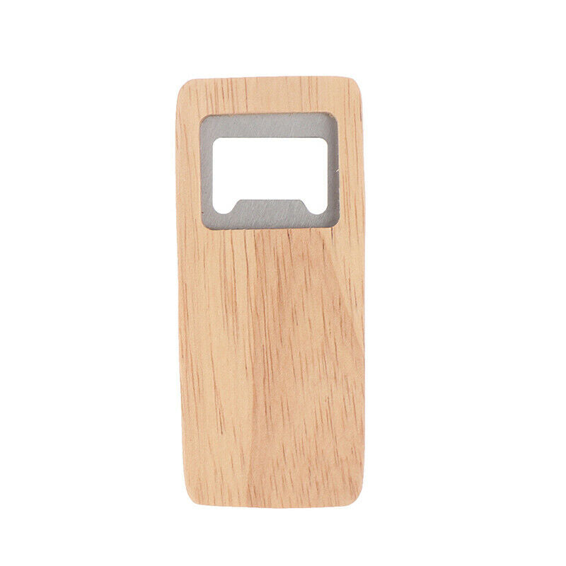 Bottle Opener Simple Jar Bottle Wrench Wood Square-shaped Can Opener Kitc.l8